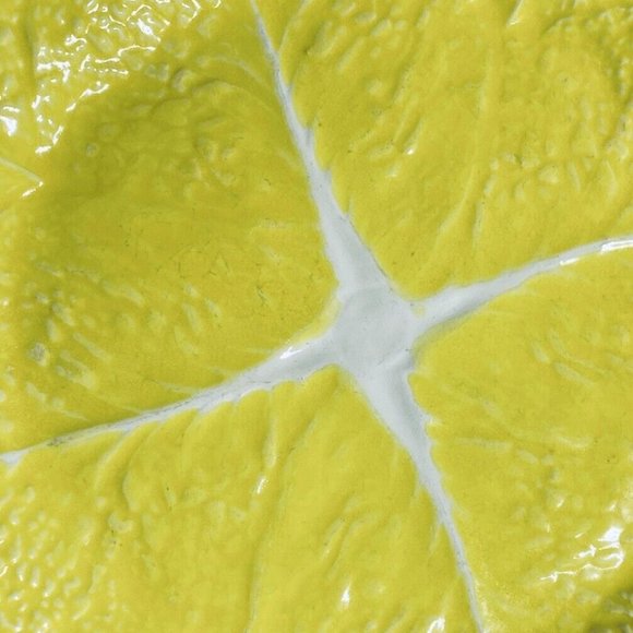 Vintage Secla Cabbage Yellow Dinner Plate 10 3/4" Majolica from Portugal - Picture 2 of 4